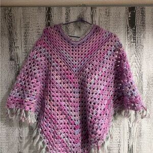 Women's Handmade Crochet Poncho